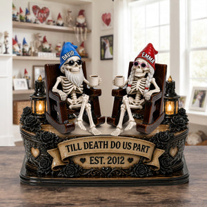 Couple Gnome Skeleton Acrylic Plaque - Personalized Gifts For Couple 05ohlu180826