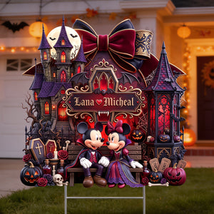 Midnight Romance A Love Tale Yard Sign - Personalized Halloween Gifts For Couples 022padh110826