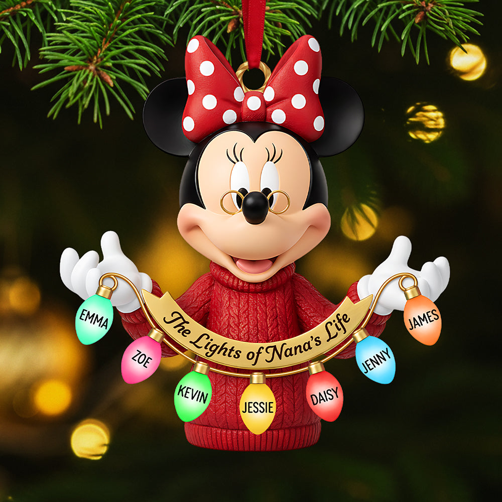 The Lights Of Grandma Acrylic Ornament - Personalized Gift For Grandma 01NATA011125