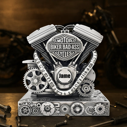 Strong Motorcycle Engine Acrylic Plaque - Personalized Gifts For Bikers 03QHLU170925