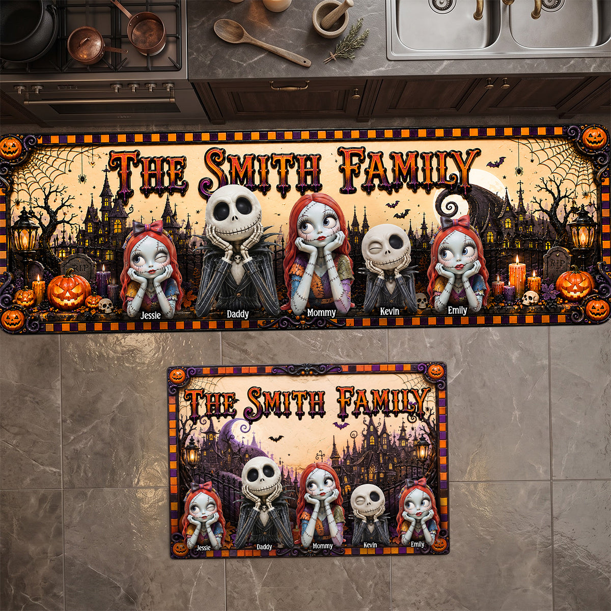Spooky Halloween - Personalized Gifts For Family Runner Rug 04TYTA030926