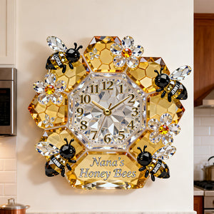 Grandma Bee Acrylic Hanging Wall Clock - Personalized Gifts For Grandma 05natn271225