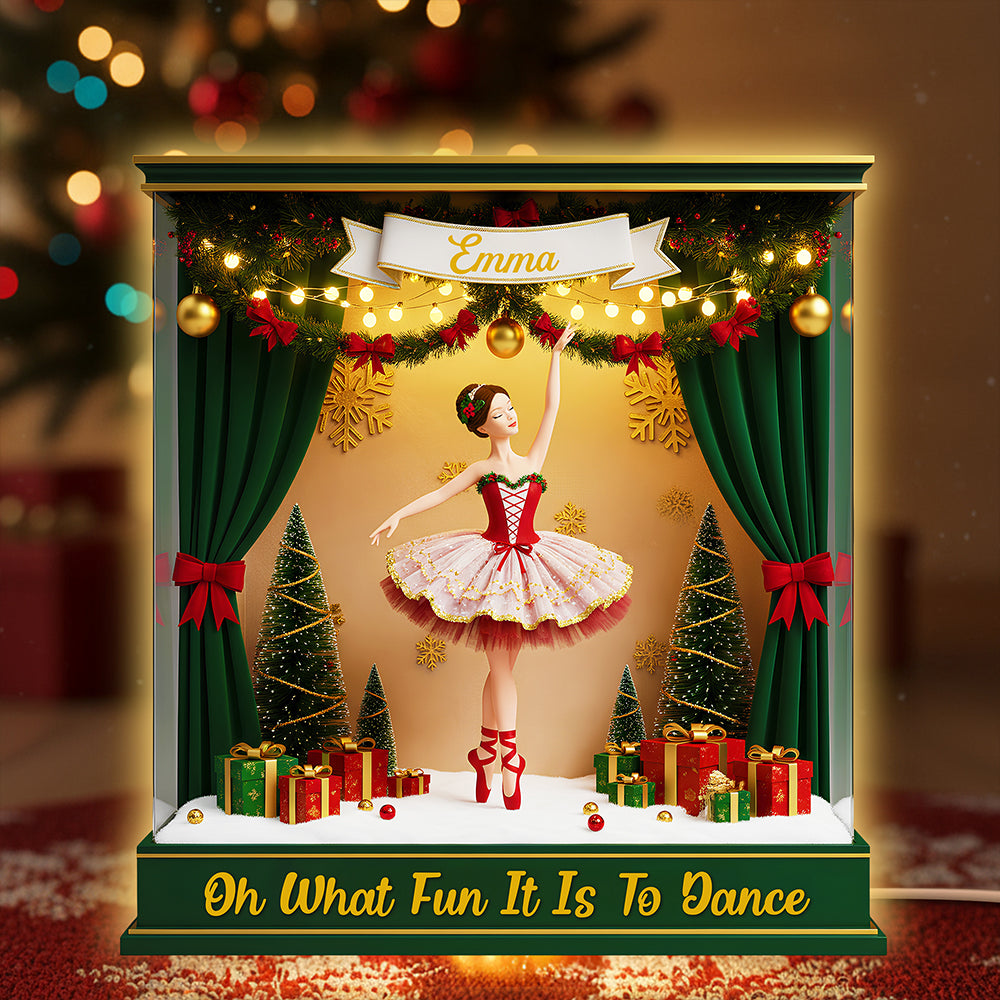 Ballet Christmas Light Box Personalized Dancer Gifts 03PGDT101125