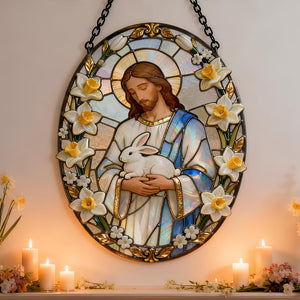 Religious Easter Jesus Suncatcher Ornament - Personalized Gifts For Christians 01nadt310126