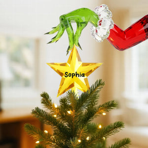 Funny Holiday Acrylic Christmas Tree Topper  - Personalized Gifts For Family 08pgqn151125