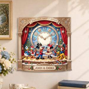 Holiday Mouse Nutcracker Acrylic Clock - Personalized Gifts For Couple 02hadh010826