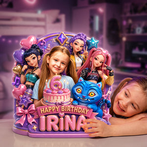 Lovely Birthday Crystal-style Stage Acrylic Light Box - Custom Photo Gift For Kids 02nata300726