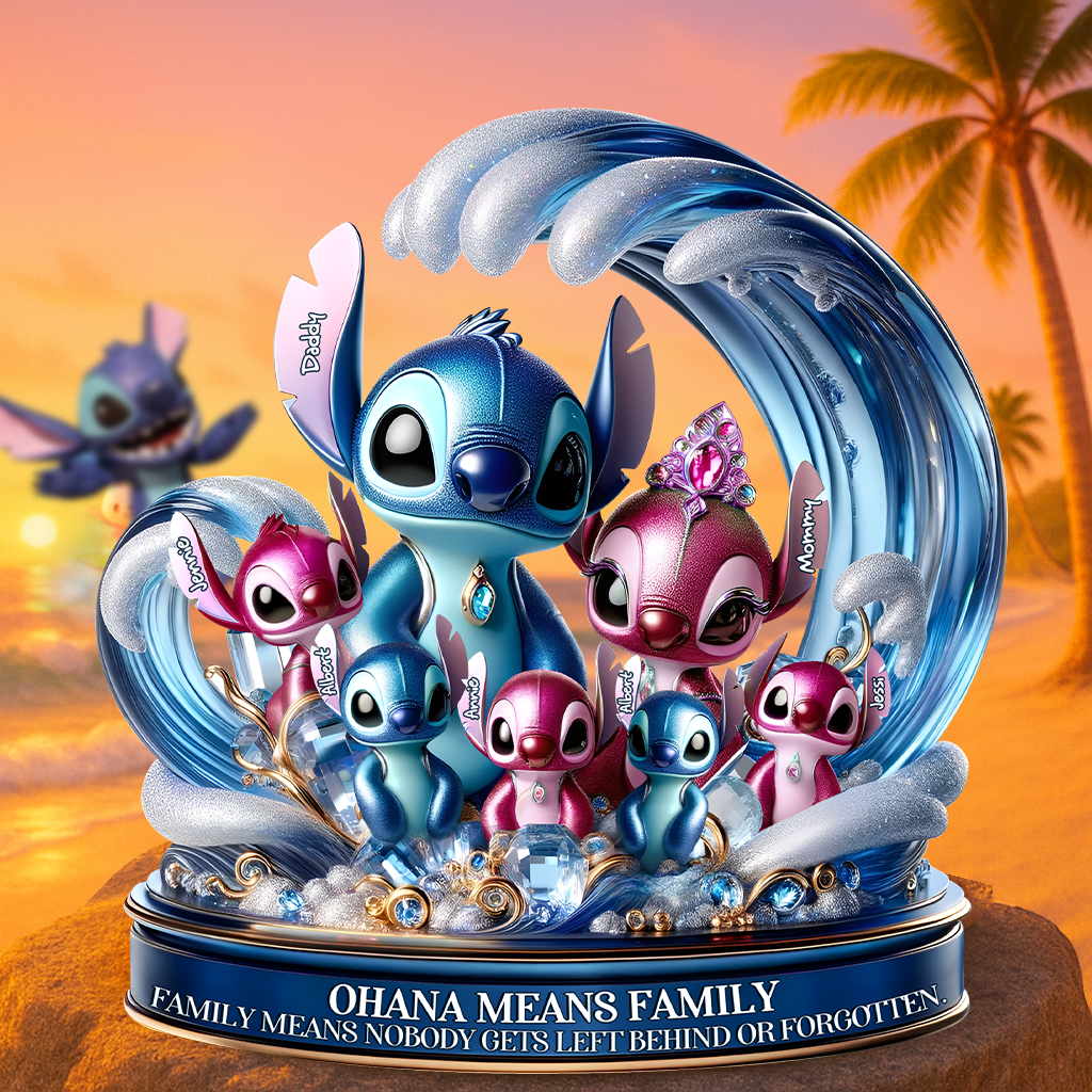 Blue Aliens Family Plaque- Gift For Family 01TGLU110425-Homacus