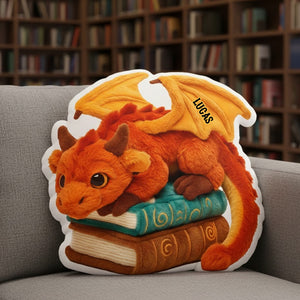 Dragon Book Custom Shaped Pillow Personalized Gifts For Book Lovers 03natn141125