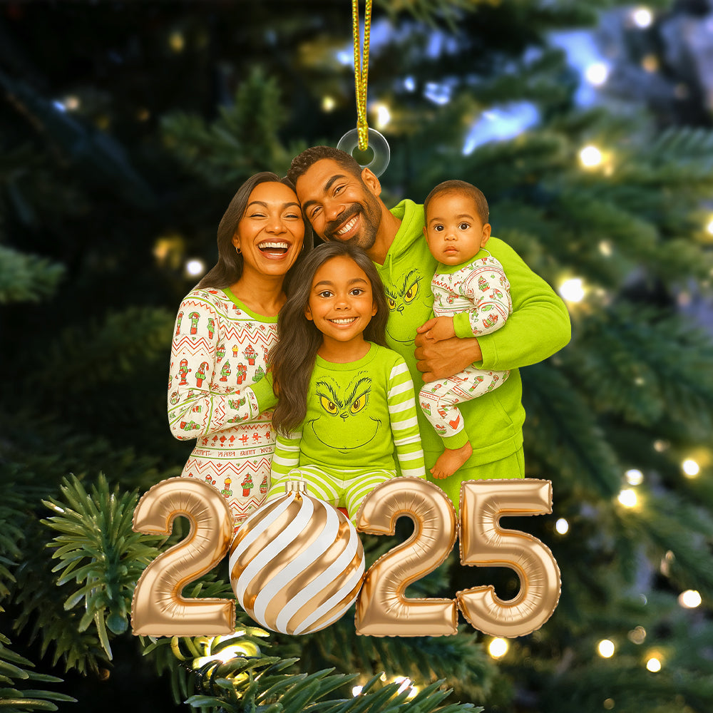 Custom Caricature Photo Personalized Gifts For Family Christmas Ornament 03pgtn130825-Homacus