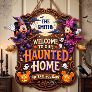 Enter If You Dare Acrylic Sign - Personalized Spooky Gifts For Family 01toqn310726