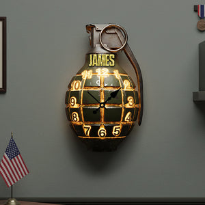 Veterans Weapon Acrylic Hanging Wall Clock - Personalized Gifts For Veteran 03hyta251225