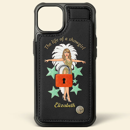 Show Girl Style Leather Flip Wallet Phone Case - Personalized Gifts For Music Fans 03naqn200825