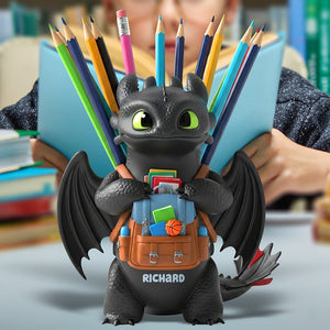 Mythical Creature Wooden Pen Holder – Personalized Gifts For Fantasy Fans 01tgqn290725