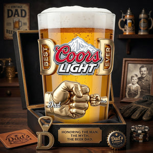 Family Fist Bump Pint Glass - Personalized Gifts For Dad 01NADT220526-Homacus