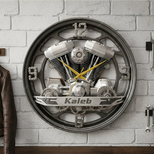Motorcycle Engine Hanging Wall Clock - Personalized Gifts For Bikers 04kimg221225