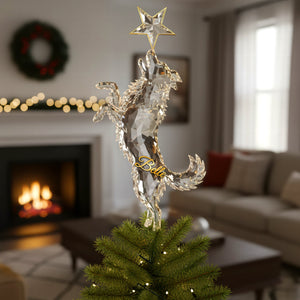Graceful Dog Rearing Up With Star Tree Topper, Personalized Gifts For Dog Lovers 02qhqn211125