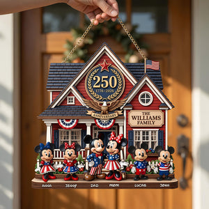 250th Anniversary Patriotic Family Wood Sign Personalized Gifts For Family 02PADT020526