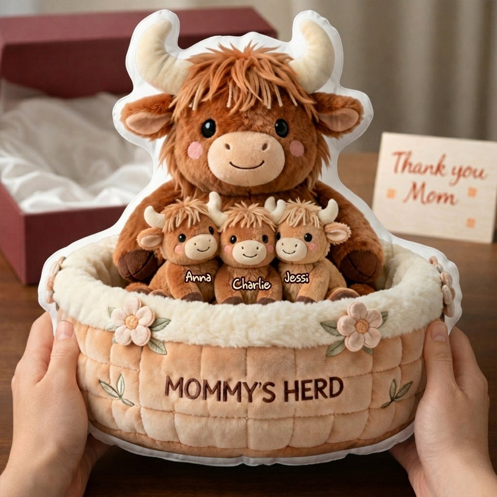 Cute Highland Cow Custom Pillow - Personalized Gifts For Grandma 05NALU280226