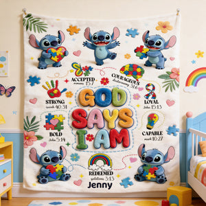 Blessed and Loved Blanket Personalized Gifts For Kids 03NATN140326