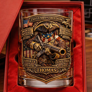 Live Free Tribute 250 Years Round Glass - Personalized Gift For Patriots 02TYDT030326