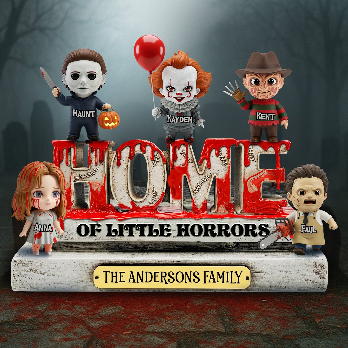 Horror Home Acrylic Plaque - Personalized Gifts For Family 05QHLU250825