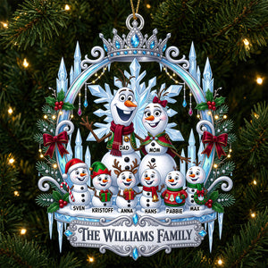 Adorable Snowman Christmas Ornament - Personalized Gifts For Family 02HADT010926