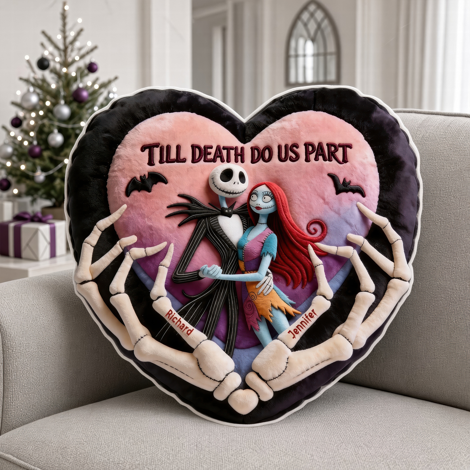 Spooky Couple Pillow - Personalized Christmas Gifts For Couples 03ttqn091026
