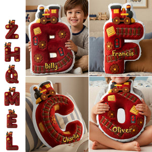 Train Initial Letter Custom Shaped Pillow - Personalized Gifts For Kids 04kimg151225