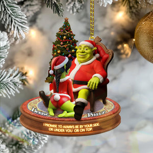 Funny Couple Ornament - Personalized Gifts For Couple Christmas Ornament 01PAMG260925