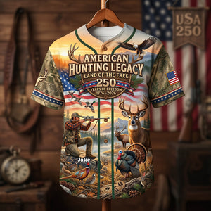 Hunting Legacy Jersey Shirt - Personalized 250th Anniversary Gifts For Hunters 03TYTA260626 - AOP Products - GoDuckee