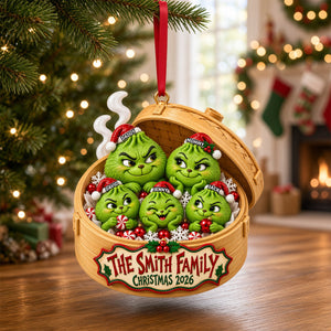 Christmas Dumpling Family Ornament - Personalized Gifts For Family Christmas Ornament 03TYTN011026