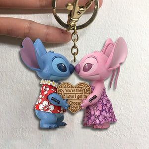 Kissing Couple Acrylic Keychain - Personalized Gifts For Couples 05TOTN251125