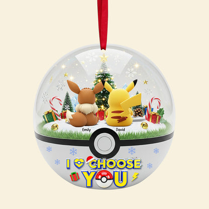 Cartoon Couple Christmas Ornament - Personalized Gifts For Couple 02ohqn090825