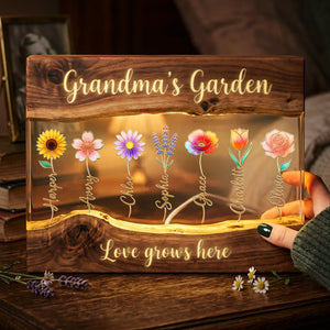 Mom's Garden Light Box  -  Personalized Gifts For Mothers 03pata150426