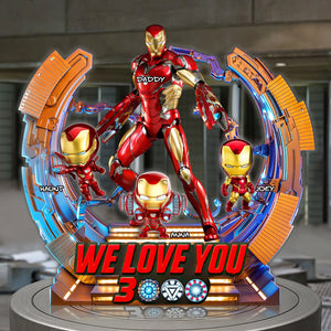 Iron Dad Plaque - Personalized Gifts For Dad 03hulu160525 - Shaped Plaques - GoDuckee