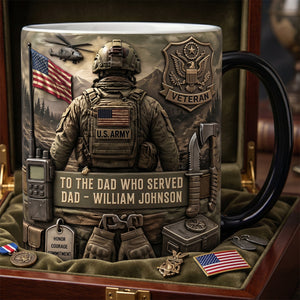 Proud Veteran Dad Magic Coffee Mug - Personalized Gifts For Dads 04TYDH290426
