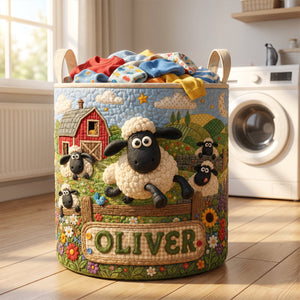 Farm Life Quilted Laundry Basket - Personalized Gifts 01hadt260626
