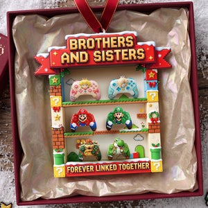 Brothers And Sisters Arcade Game Christmas Ornament - Personalized Gift For Siblings 01PATA300926