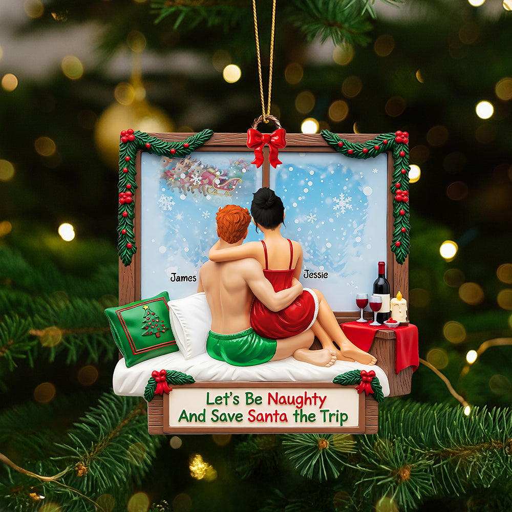 Naughty Bed Couple Ornament - Personalized Gifts For Couple 01huta110925-Homacus