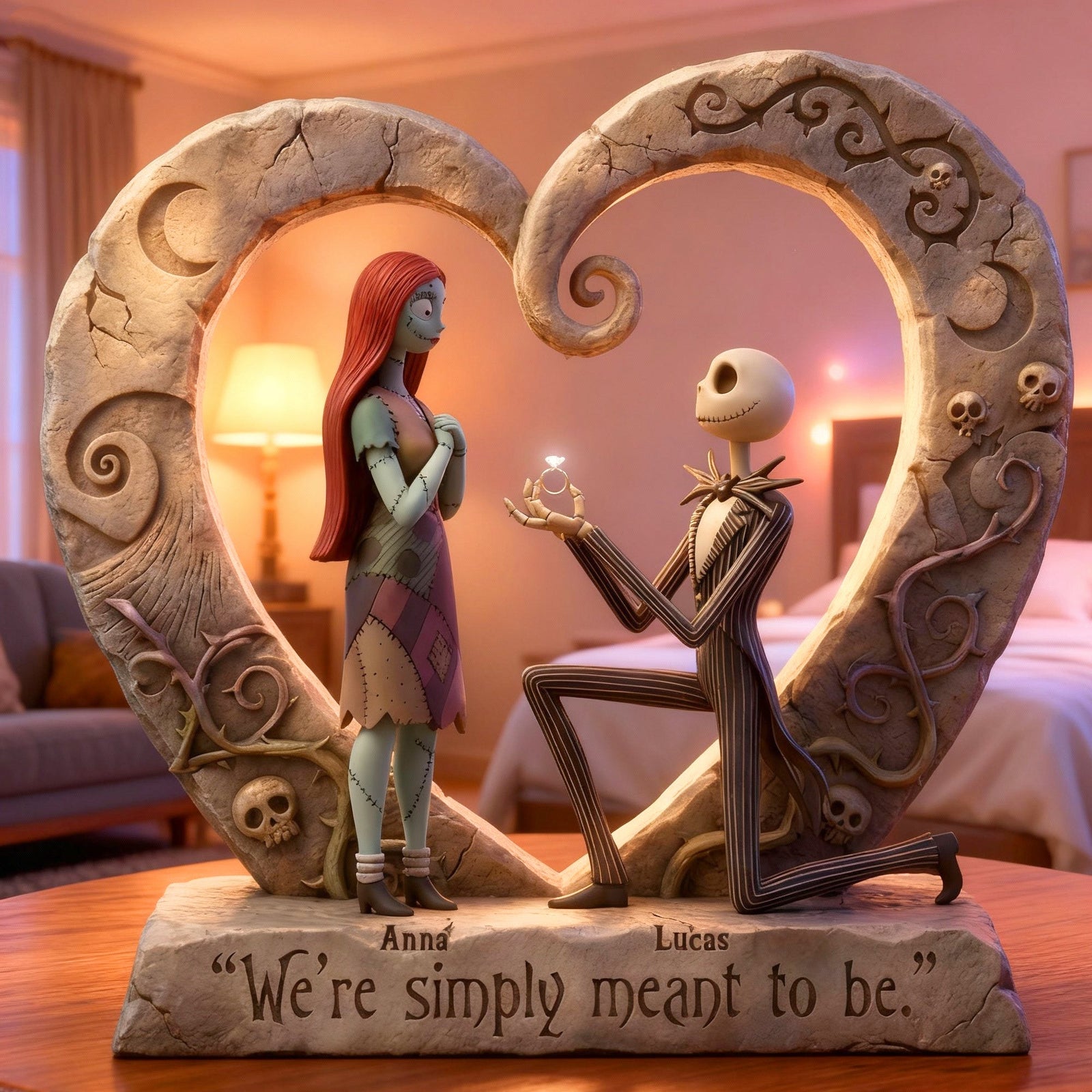 Gothic Proposal Couple Acrylic Plaque - Personalized Gift For Couples 05TOTN060126