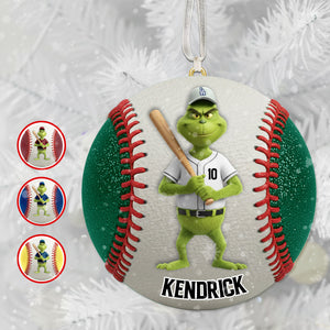 Softball Green Monster Ornament - Personalized Gifts For Sport Lover Christmas Ornament 01OHMG041025