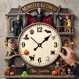 Conjuring Mansion Hanging Wall Clock - Personalized Halloween Gifts 01haqn100826