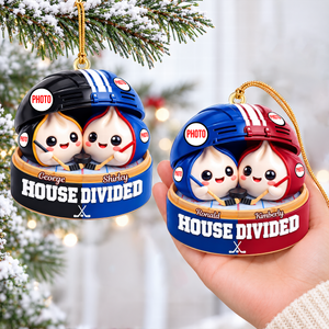 House Divided Dumpling Couple Ornament - Personalized Gifts For Sport Lover Christmas Ornament 05HUQN131026