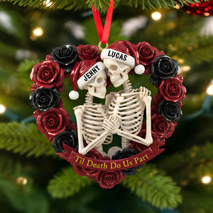Personalized Gifts For Couple Christmas Skull Couple Ornament 02natn111025