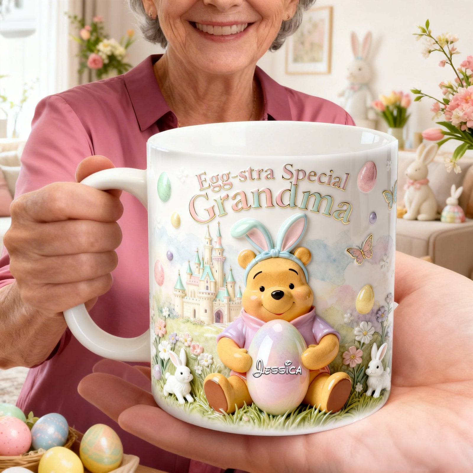 Egg-stra Sweet Easter Mug - Personalized Gifts For Grandma 03PGLU120226