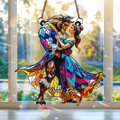 Personalized Gifts For Couple Suncatcher Ornament, Fairy Tale Romantic 06TGPU090725