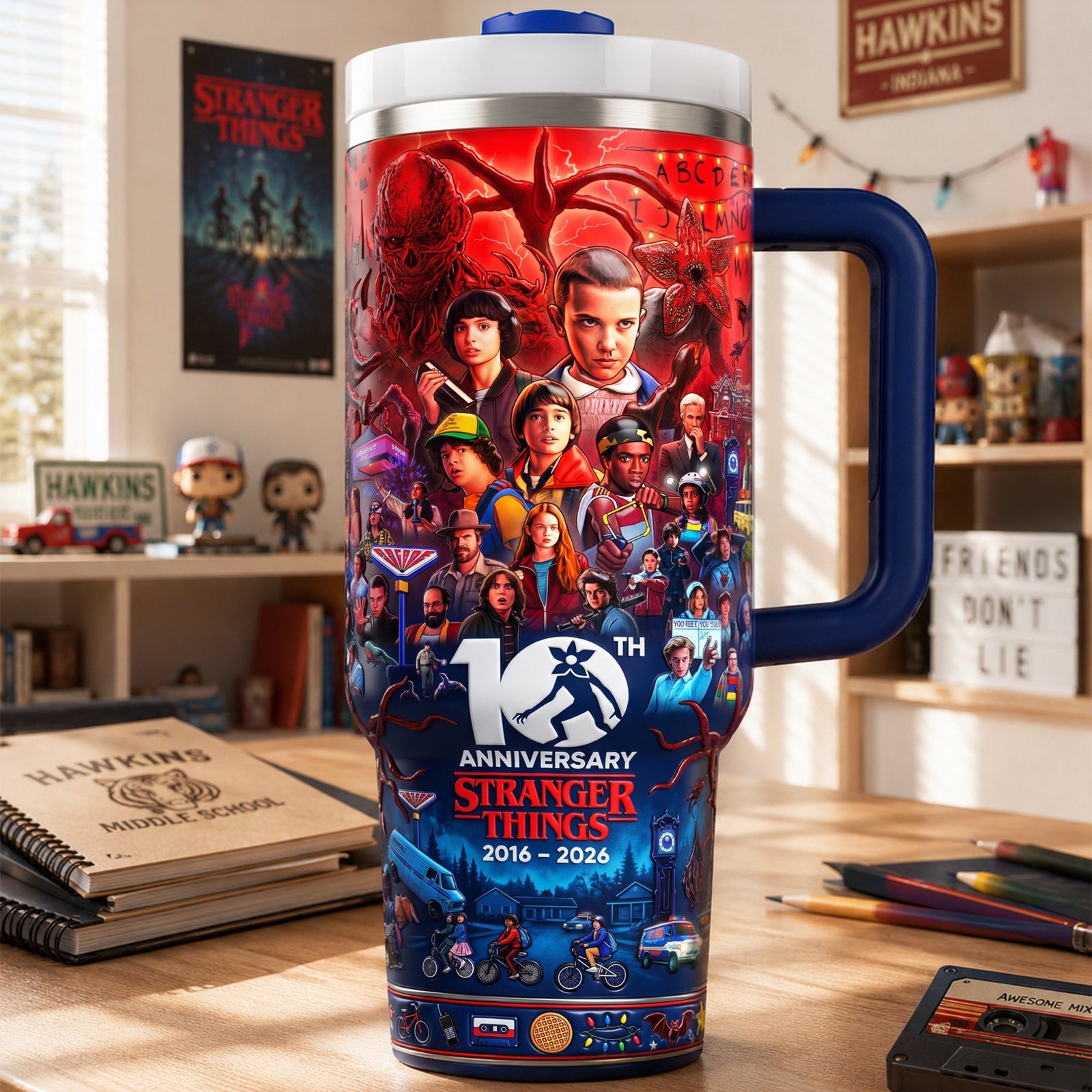 Fantastical World Colorful 40oz Tumbler With Handle - Personalized Gifts 02nalu200726