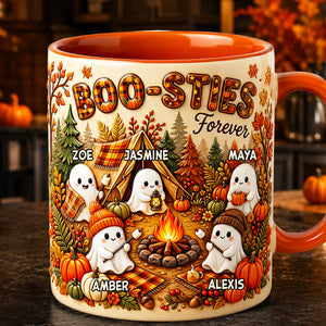 Boo-Sties Forever Fall Camping Coffee Mug - Personalized Gift For Besties 01TODT190826