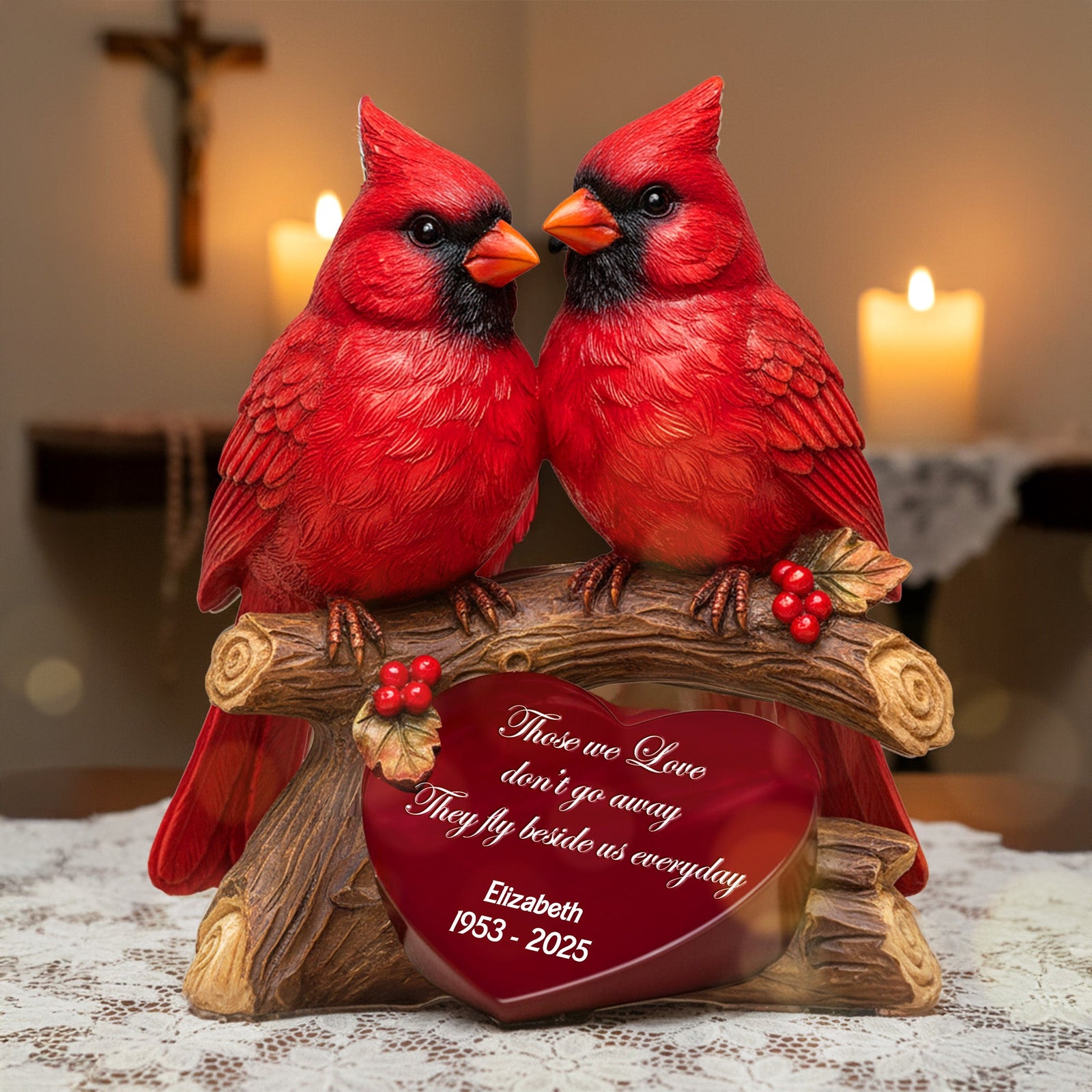 Cardinal Acrylic Plaque - Personalized Memorial Gifts 01pgmg131125